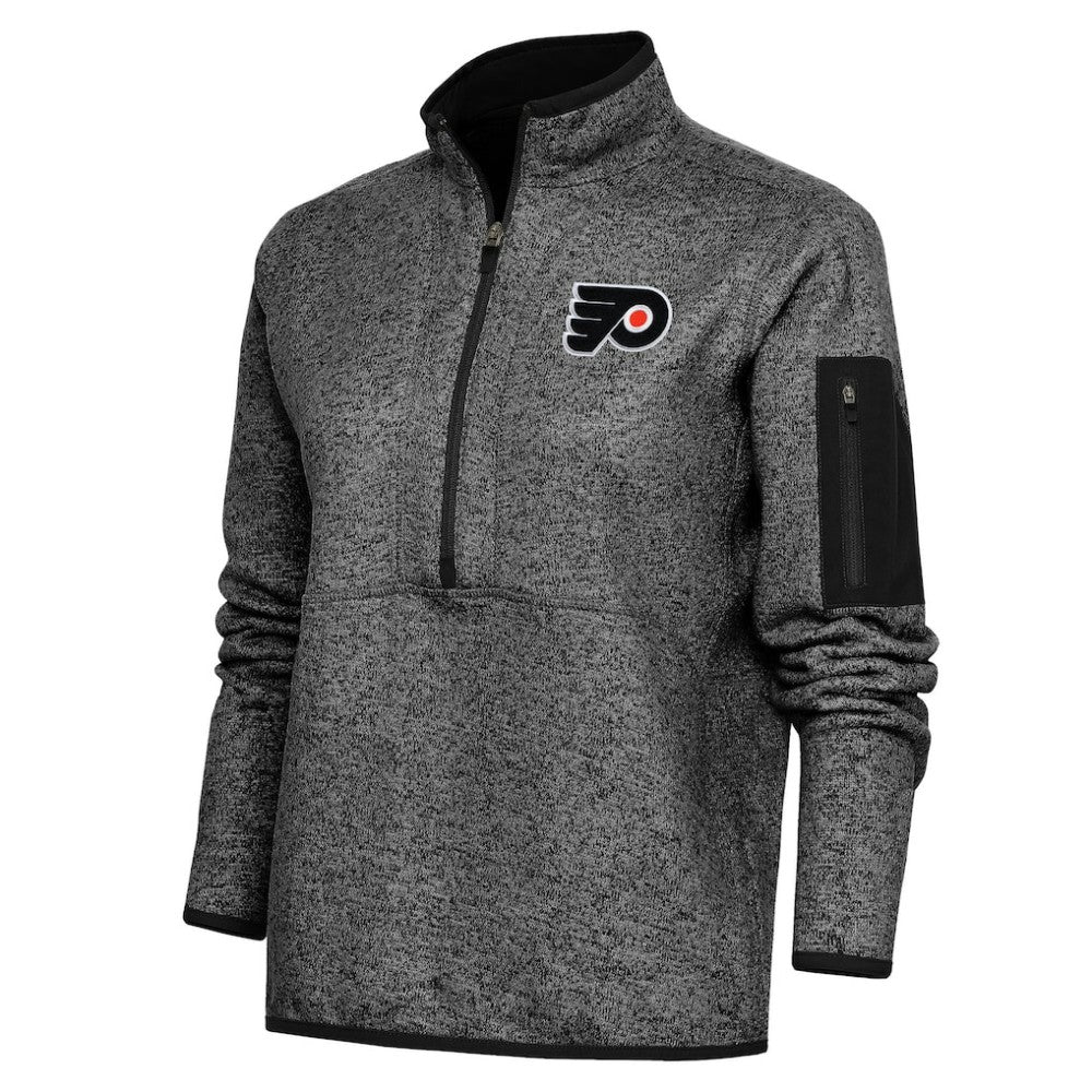 NHL Philadelphia Flyers Antigua Women's Team Logo Fortune Quarter-Zip Jacket