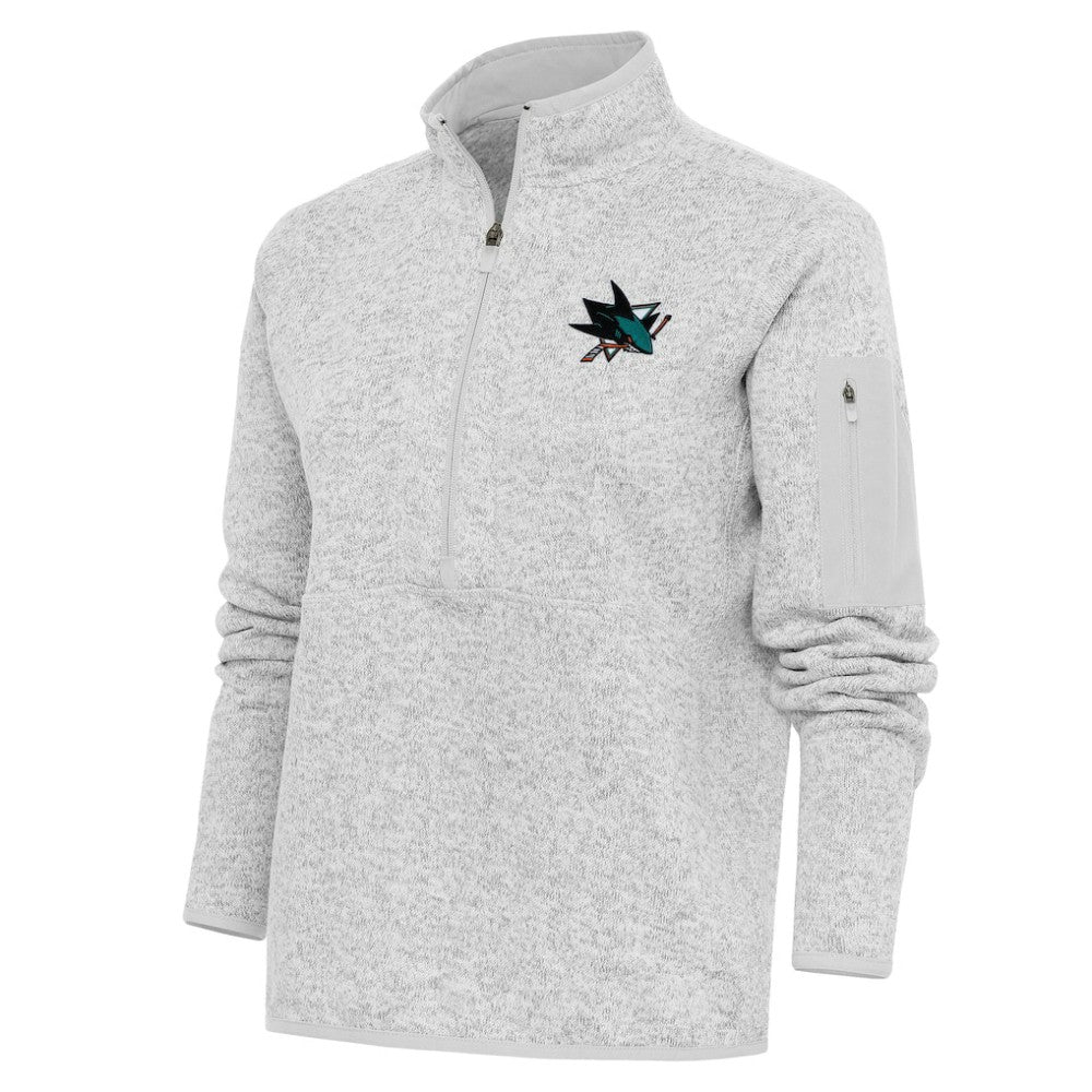 NHL San Jose Sharks Antigua Women's Team Logo Fortune Quarter-Zip Jacket