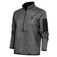 NHL Vegas Golden Knights Antigua Women's Team Logo Fortune Quarter-Zip Jacket