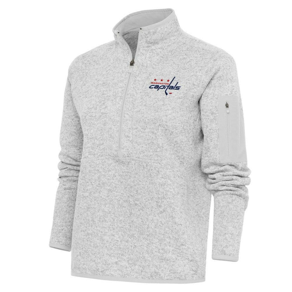 NHL Washington Capitals Antigua Women's Team Logo Fortune Quarter-Zip Jacket
