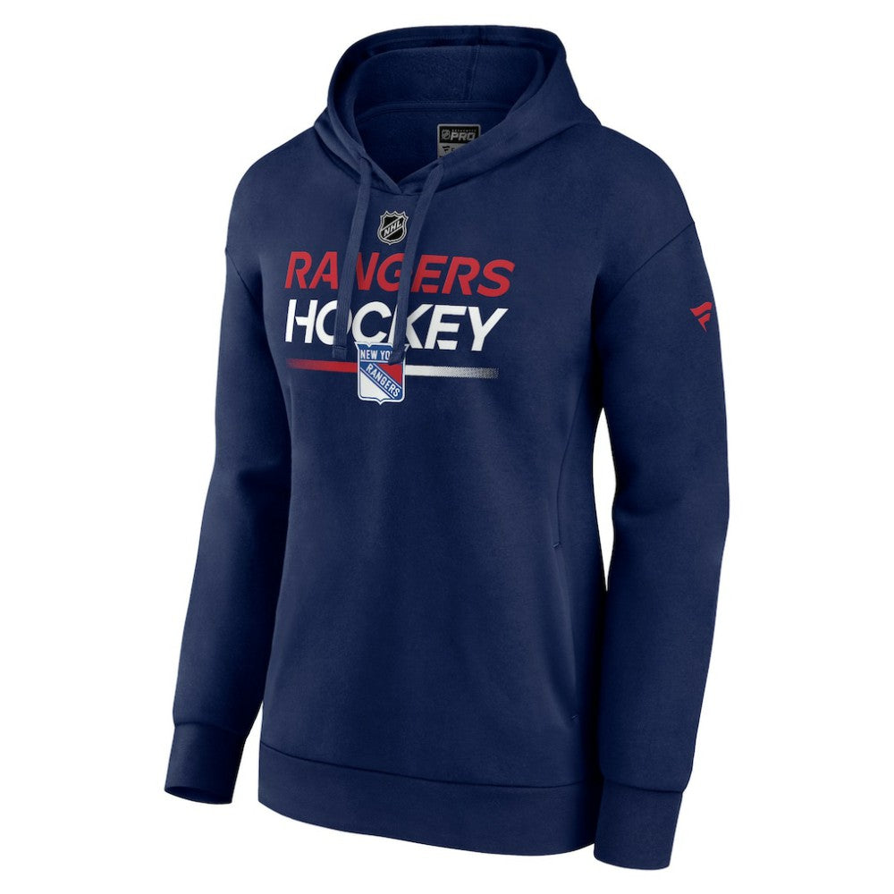 NHL New York Rangers Fanatics Women's Authentic Pro Pullover Hoodie
