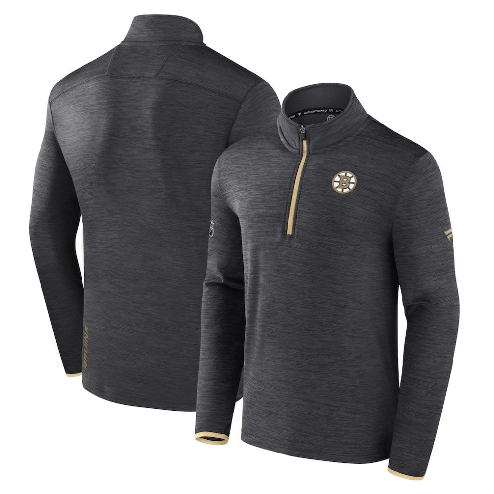 NHL Boston Bruins Fanatics Authentic Pro Quarter-Zip Pullover Top