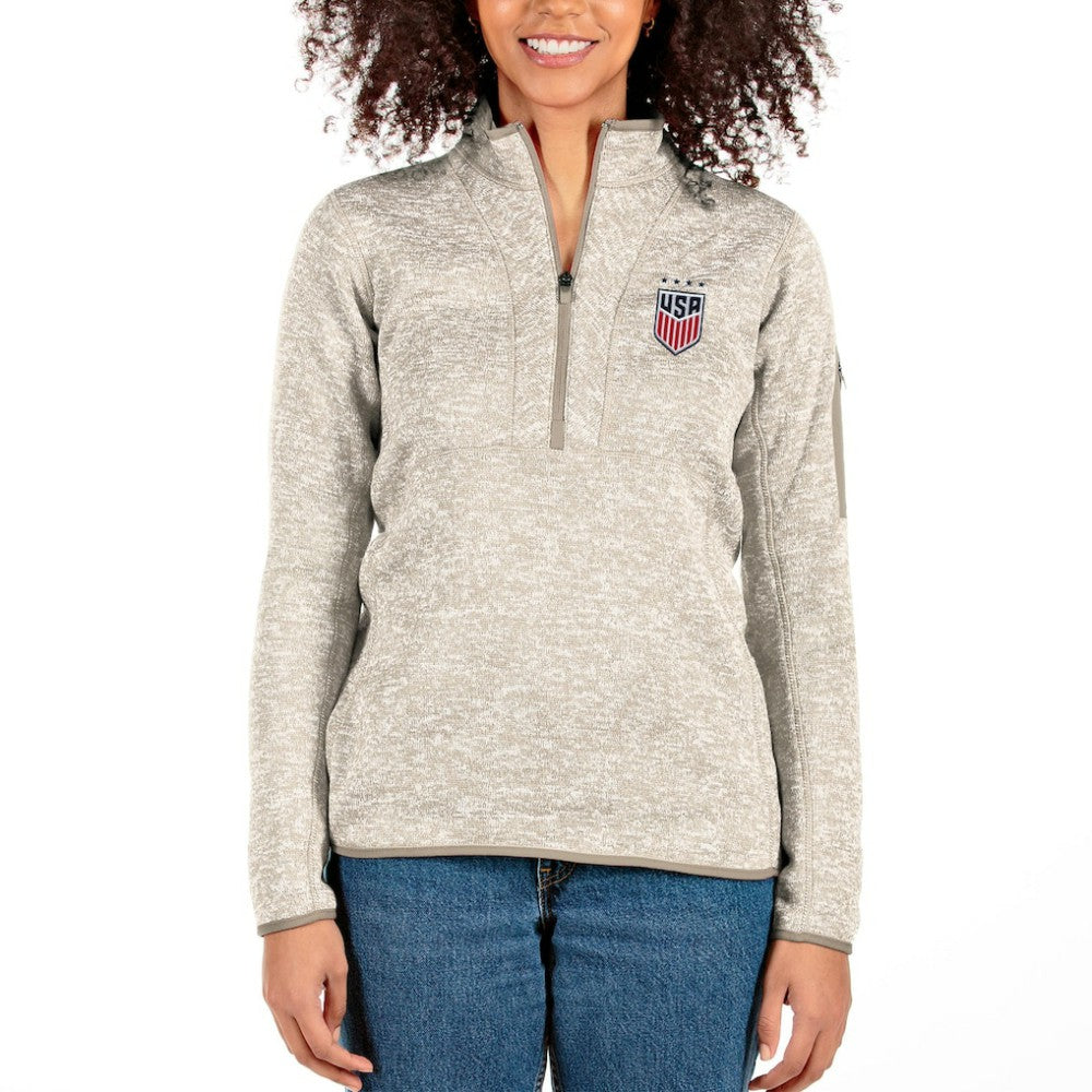 USWNT Antigua Women's Fortune Half-Zip Pullover Jacket
