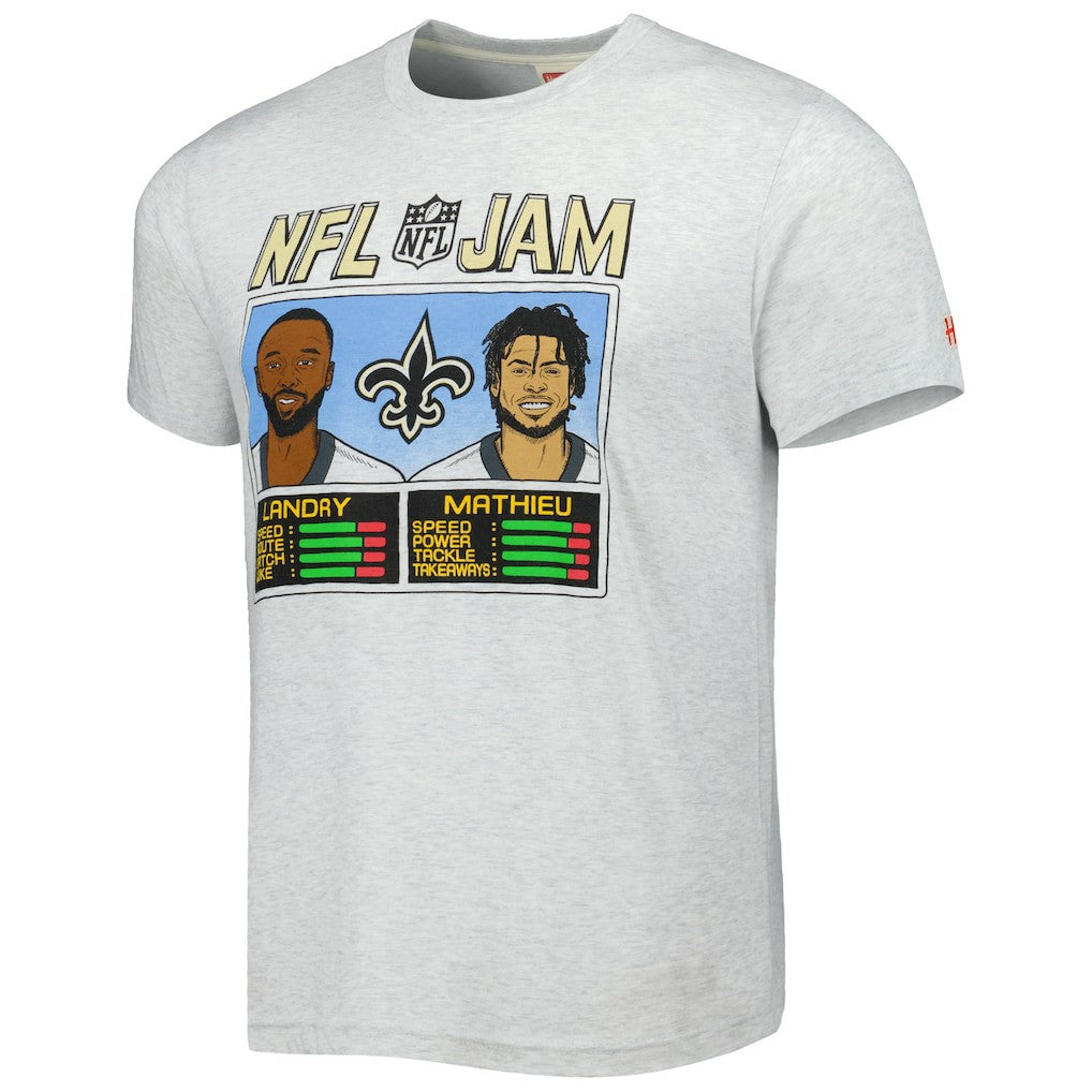 Jarvis Landry & Tyrann Mathieu  Homage Unisex NFL Jam Tri-Blend T-Shirt - New Orleans Saints T-shirts