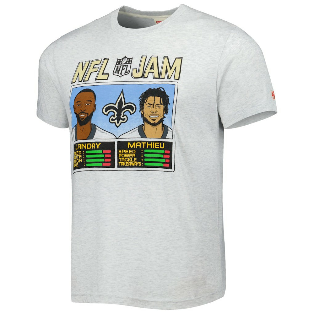 Jarvis Landry & Tyrann Mathieu  Homage Unisex NFL Jam Tri-Blend T-Shirt - New Orleans Saints T-shirts