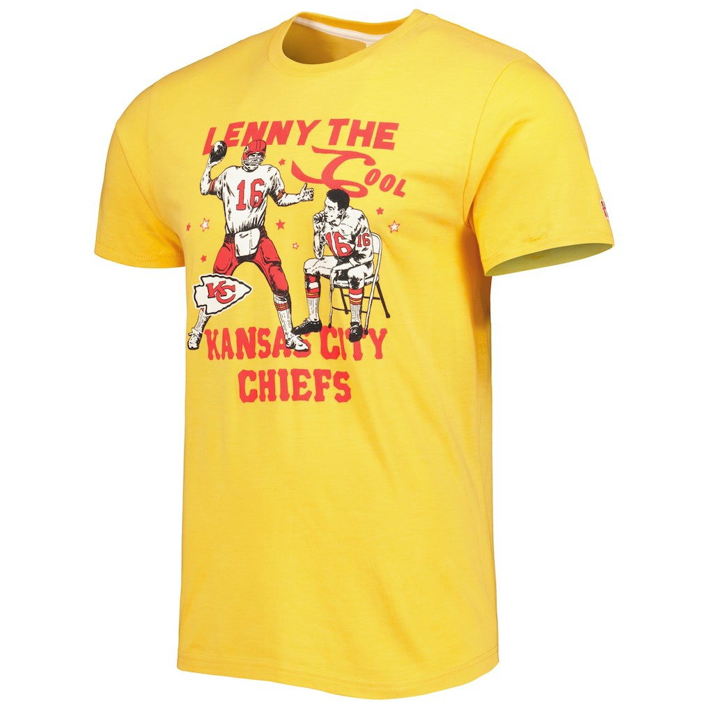 Len Dawson  Homage Unisex Caricature Retired Player Tri-Blend T-Shirt - Kansas City Chiefs T-shirts