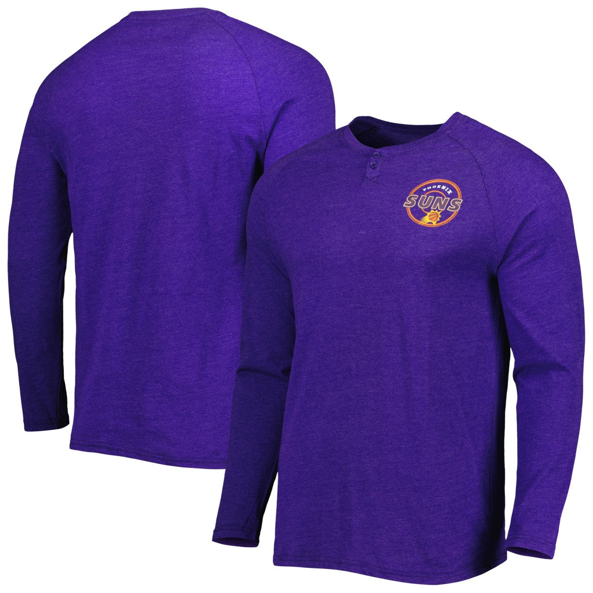 Phoenix Suns Concepts Sport Left Chest Henley Raglan Long Sleeve Top