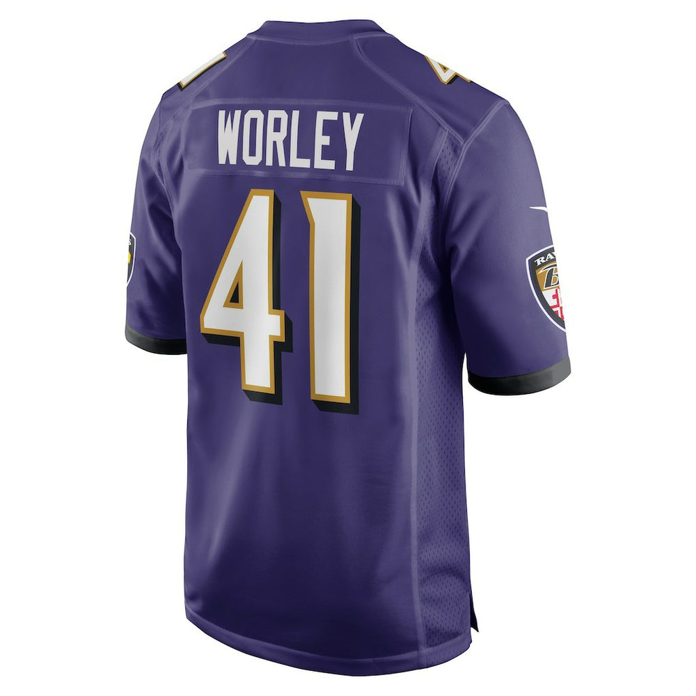 Daryl Worley  Game Player Jersey - Baltimore Ravens Jerseys