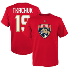 NHL Matthew Tkachuk Florida Panthers Youth Player Name & Number T-Shirt