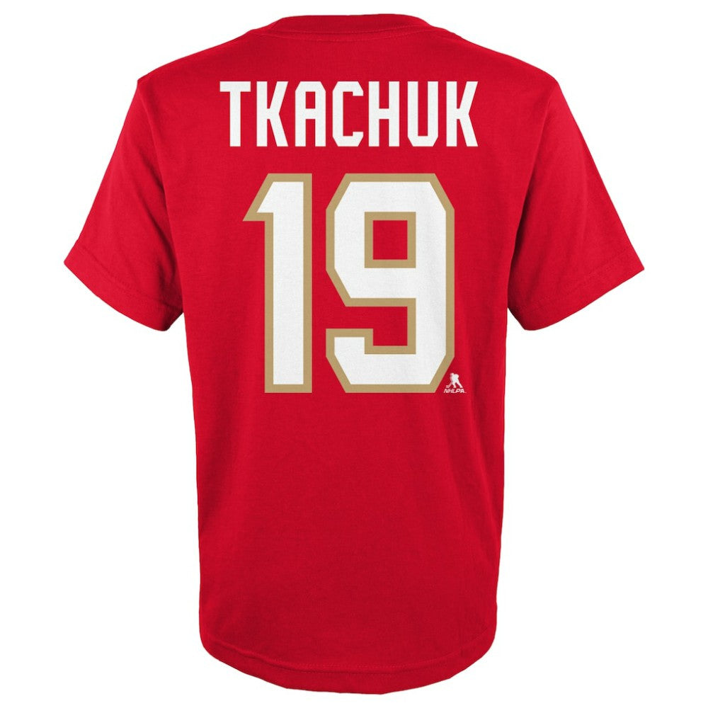 NHL Matthew Tkachuk Florida Panthers Youth Player Name & Number T-Shirt
