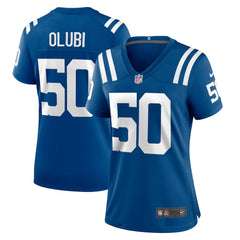 Segun Olubi  Women's Game Player Jersey - Indianapolis Colts Jerseys