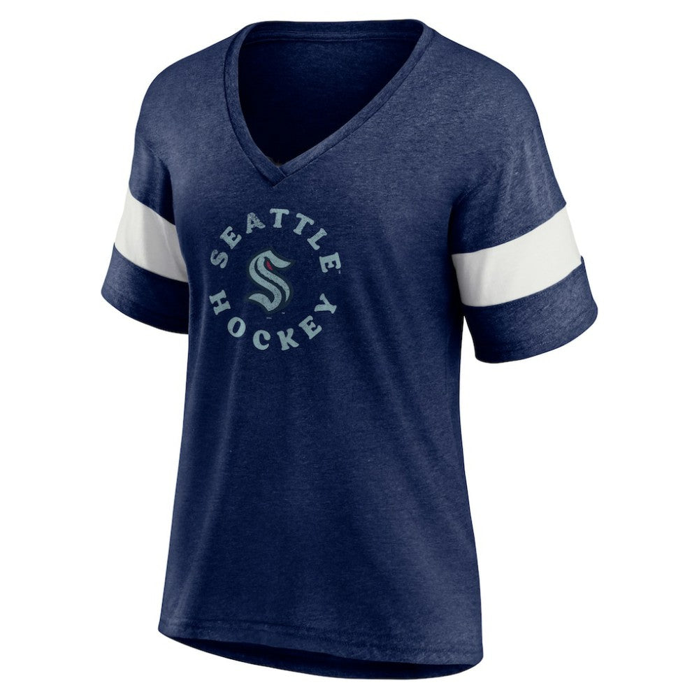NHL Seattle Kraken Fanatics Women's Special Edition 2.0 Ring The Alarm V-Neck T-Shirt