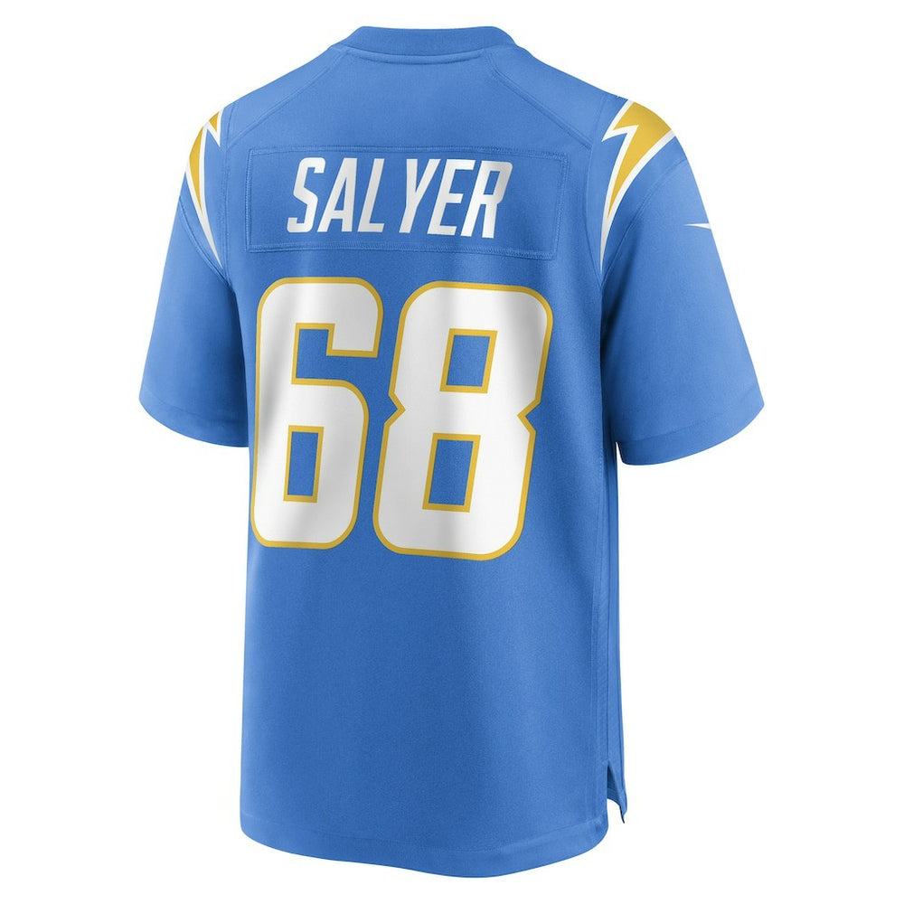 Jamaree Salyer  Game Player Jersey - Los Angeles Chargers Jerseys