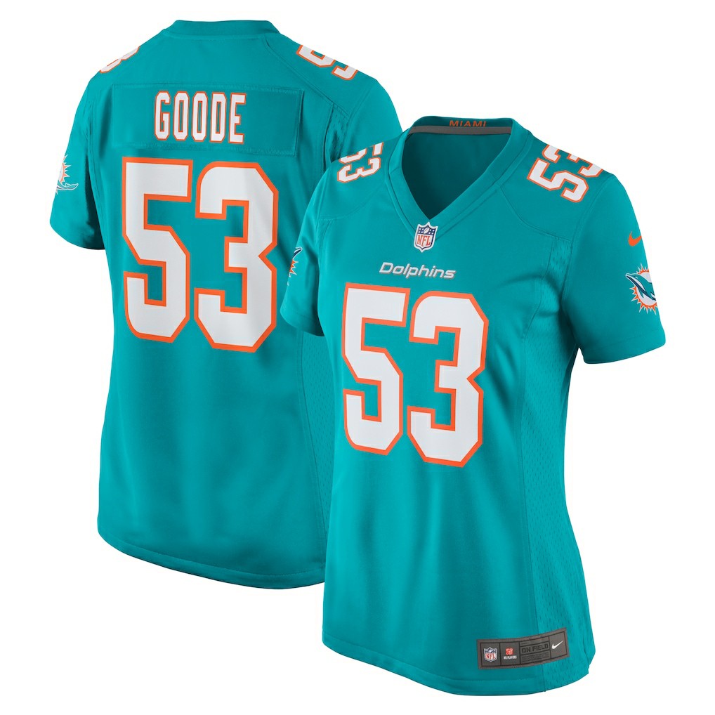 Cameron Goode  Women's Game Player Jersey - Miami Dolphins Jerseys