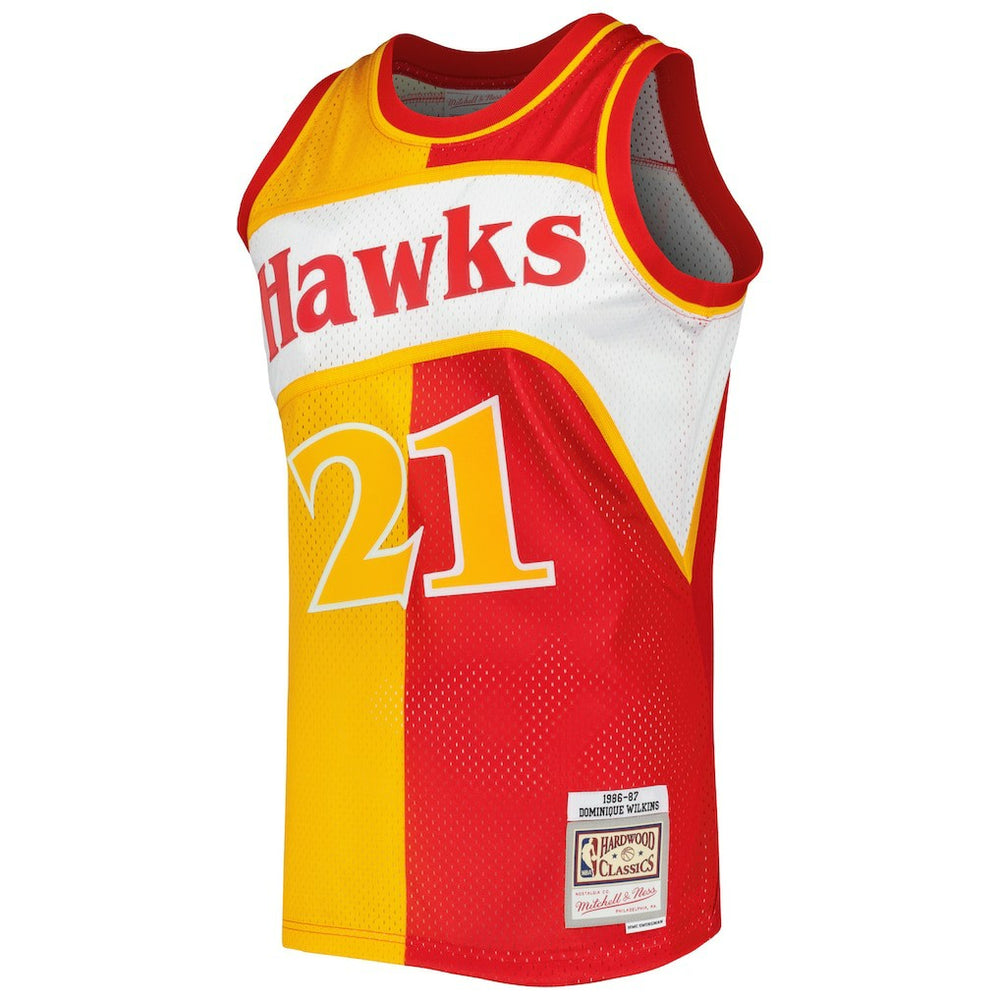 Mitchell & Ness Dominique Wilkins Atlanta Hawks Hardwood Classics 1986/87 Split Swingman Jersey