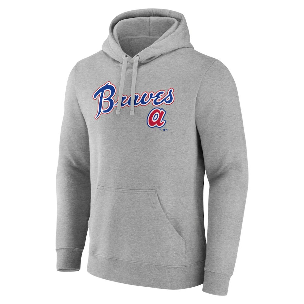 Gray Atlanta Braves Wahconah Pullover Hoodie