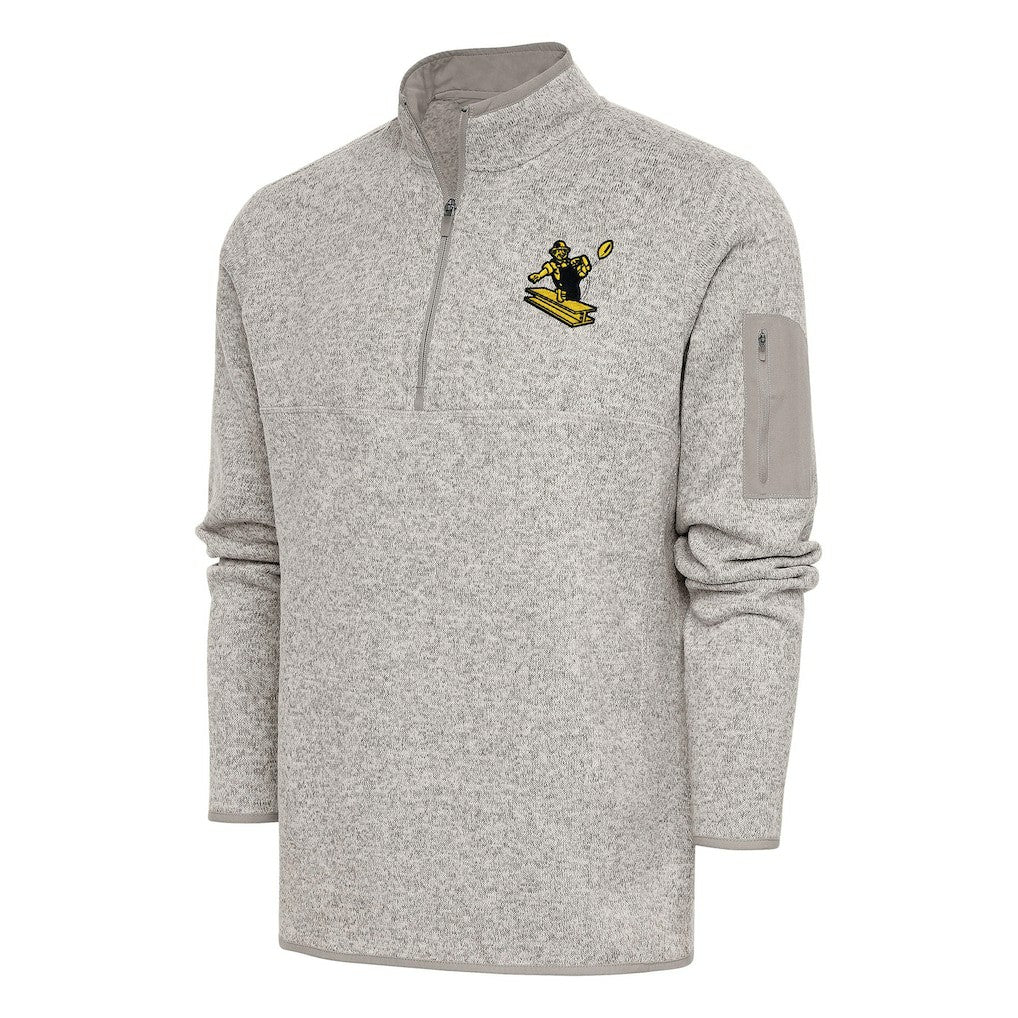 Antigua Throwback Fortune Quarter-Zip Pullover Jacket - Pittsburgh Steelers Pullover