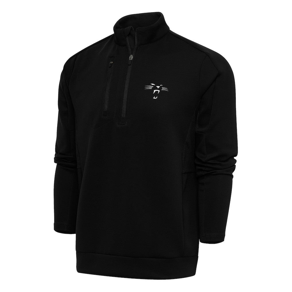 Antigua Team Logo Throwback Generation Big & Tall Quarter-Zip Pullover Top - Carolina Panthers Pullover
