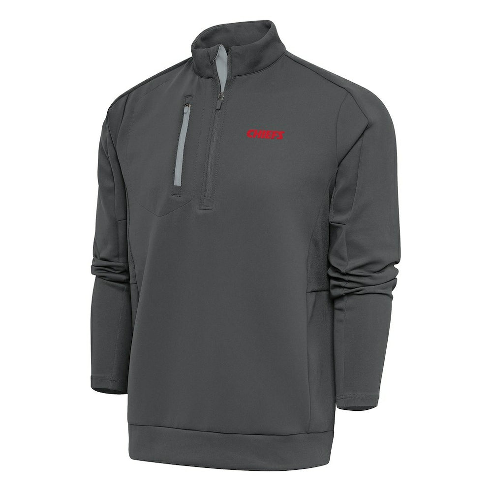 Antigua Team Logo Throwback Generation Quarter-Zip Pullover Top - Kansas City Chiefs Pullover