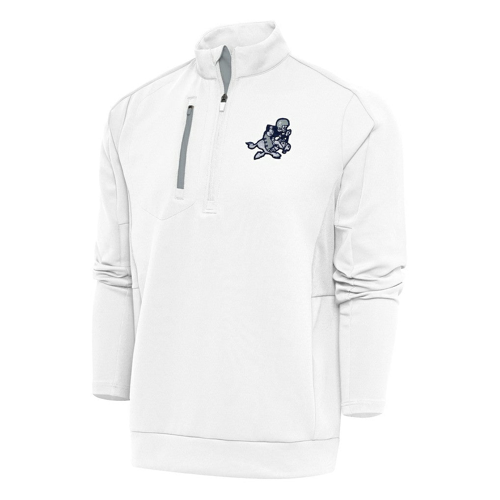 Antigua Team Logo Throwback Generation Quarter-Zip Pullover Top - Dallas Cowboys Pullover