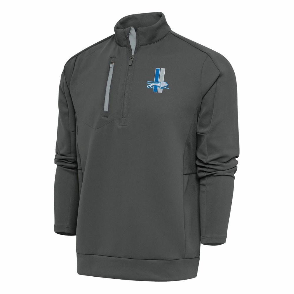Antigua Team Logo Throwback Generation Quarter-Zip Pullover Top - Detroit Lions Pullover