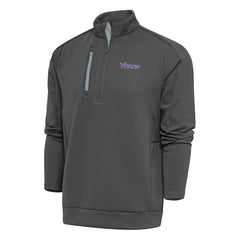 Antigua Team Logo Throwback Generation Quarter-Zip Pullover Top - Minnesota Vikings Pullover