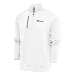 Antigua Team Logo Throwback Generation Quarter-Zip Pullover Top - Minnesota Vikings Pullover