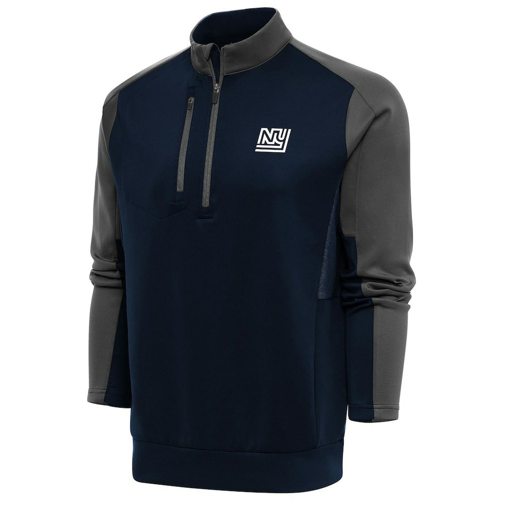 Antigua Team Logo Throwback Team Quarter-Zip Pullover Top - New York Giants Pullover