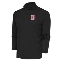 Antigua Team Logo Throwback Tribute Quarter-Zip Pullover Top - Denver Broncos Pullover