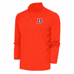 Antigua Team Logo Throwback Tribute Quarter-Zip Pullover Top - Denver Broncos Pullover