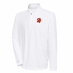 Antigua Team Logo Throwback Tribute Quarter-Zip Pullover Top - Tampa Bay Buccaneers Pullover