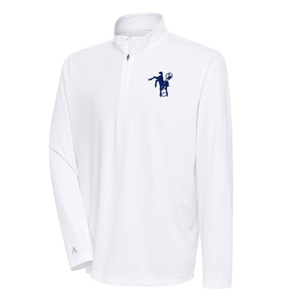 Antigua Team Logo Throwback Tribute Quarter-Zip Pullover Top - Indianapolis Colts Pullover
