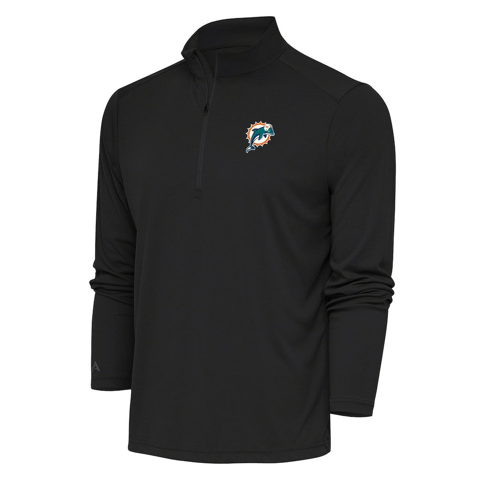 Antigua Team Logo Throwback Tribute Quarter-Zip Pullover Top - Miami Dolphins Pullover