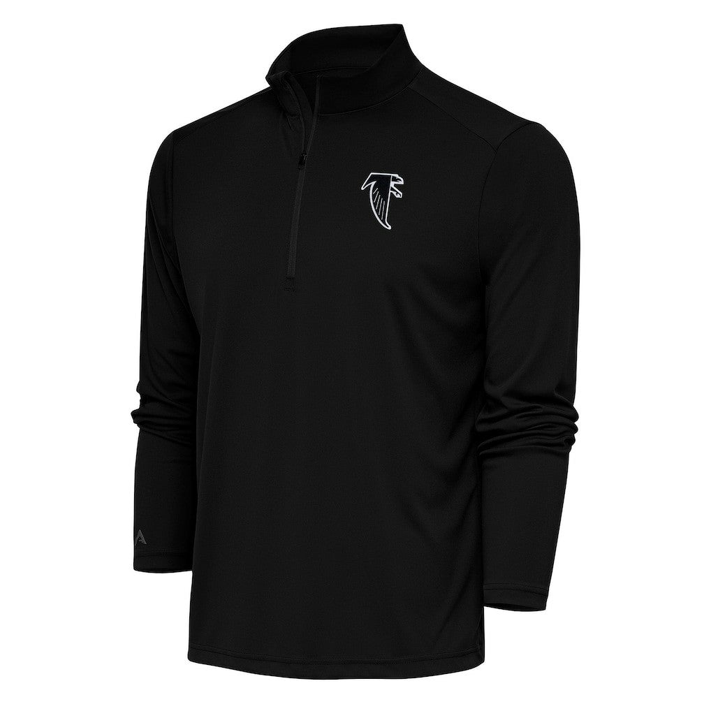 Antigua Team Logo Throwback Tribute Quarter-Zip Pullover Top - Atlanta Falcons Pullover