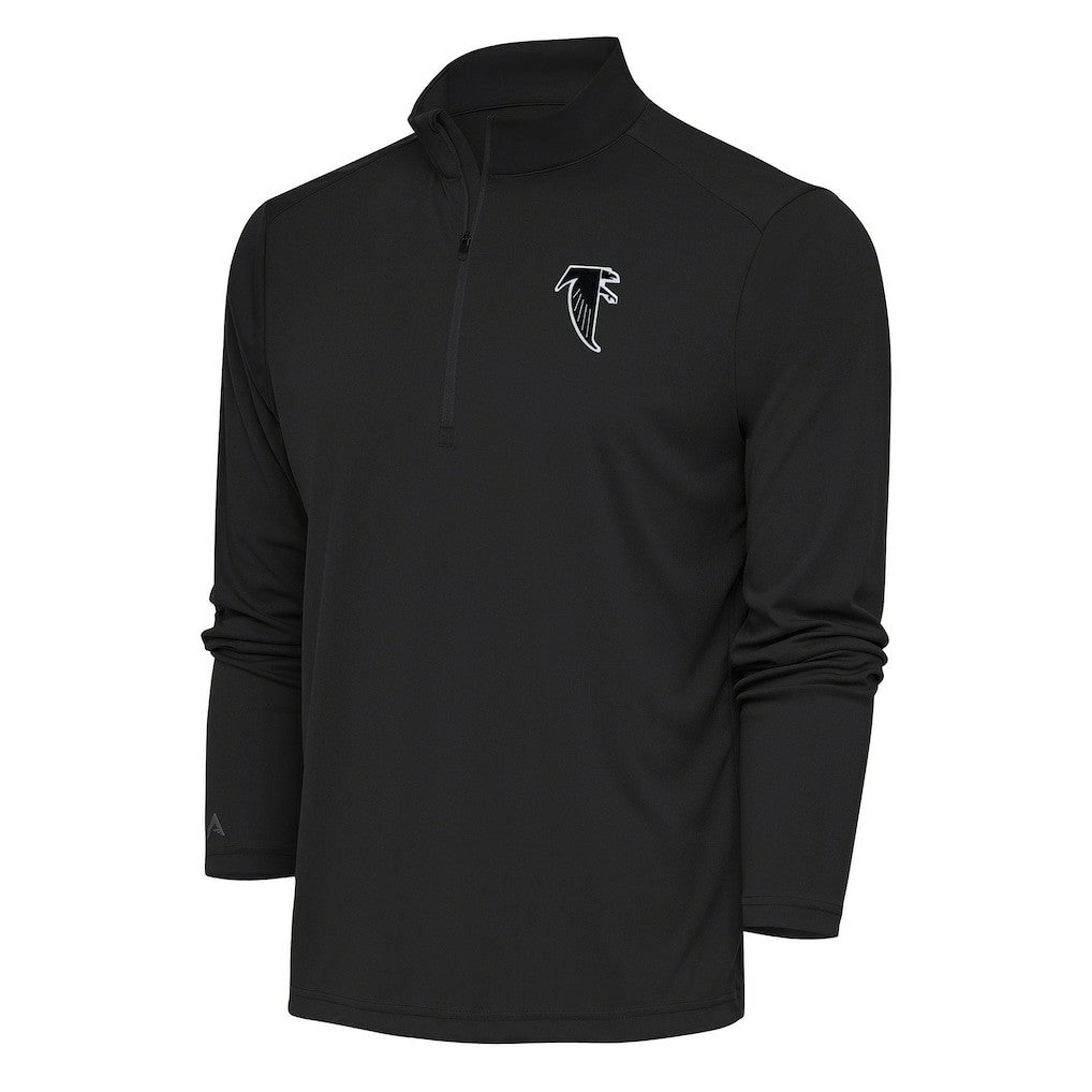 Antigua Team Logo Throwback Tribute Quarter-Zip Pullover Top - Atlanta Falcons Pullover