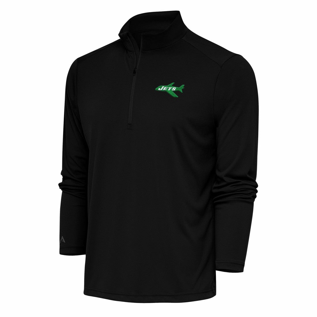 Antigua Team Logo Throwback Tribute Quarter-Zip Pullover Top - New York Jets Pullover