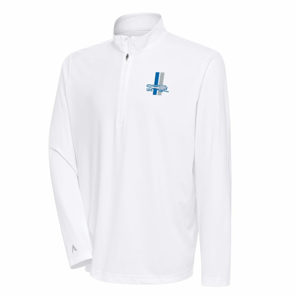 Antigua Team Logo Throwback Tribute Quarter-Zip Pullover Top - Detroit Lions Pullover