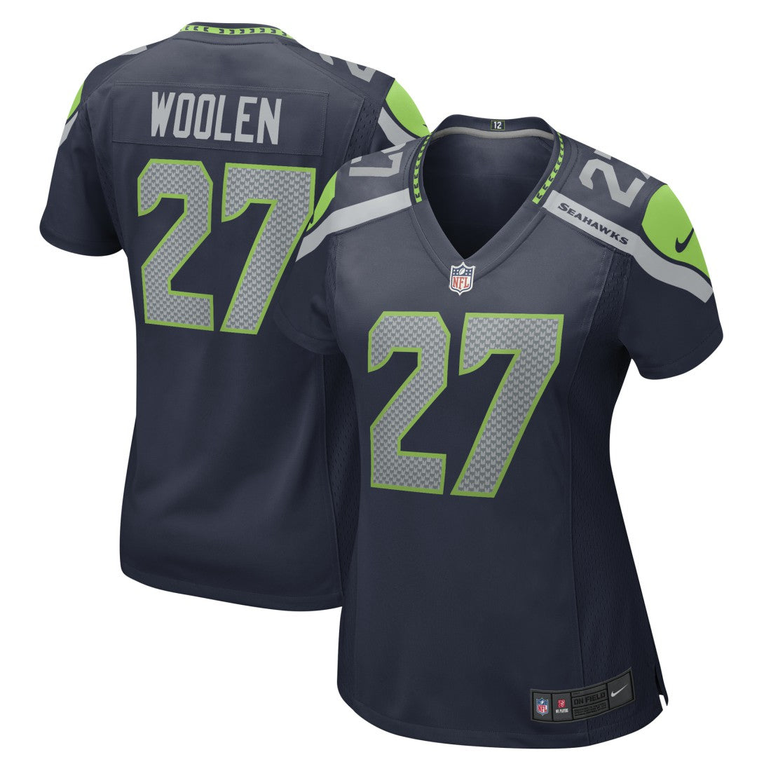 Riq Woolen  Women's Team Game Jersey - Seattle Seahawks Jerseys