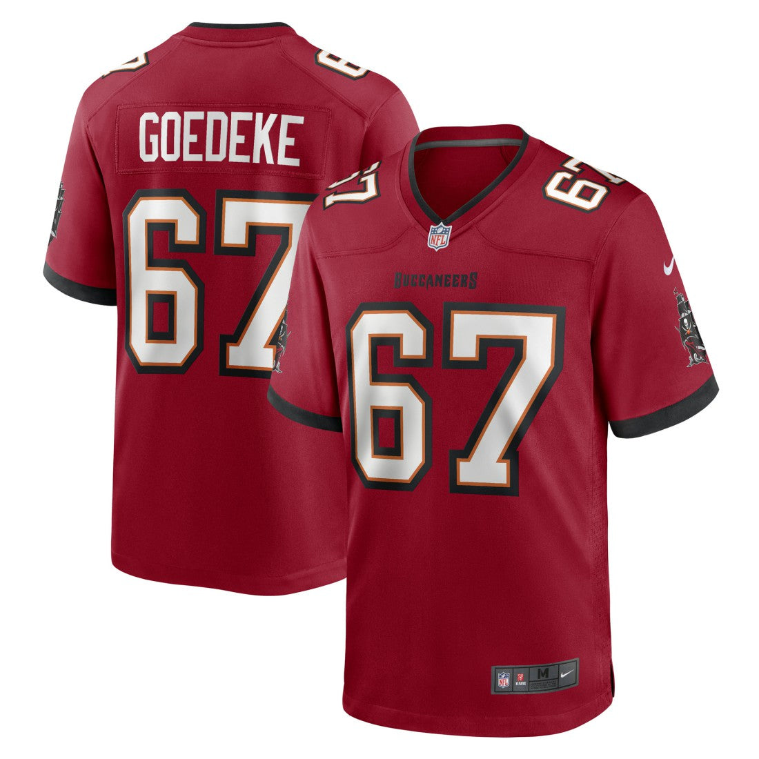 Luke Goedeke  Game Player Jersey - Tampa Bay Buccaneers Jerseys