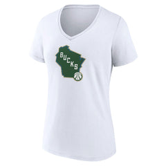 Milwaukee Bucks Women's Alternate Logo V-Neck T-Shirt