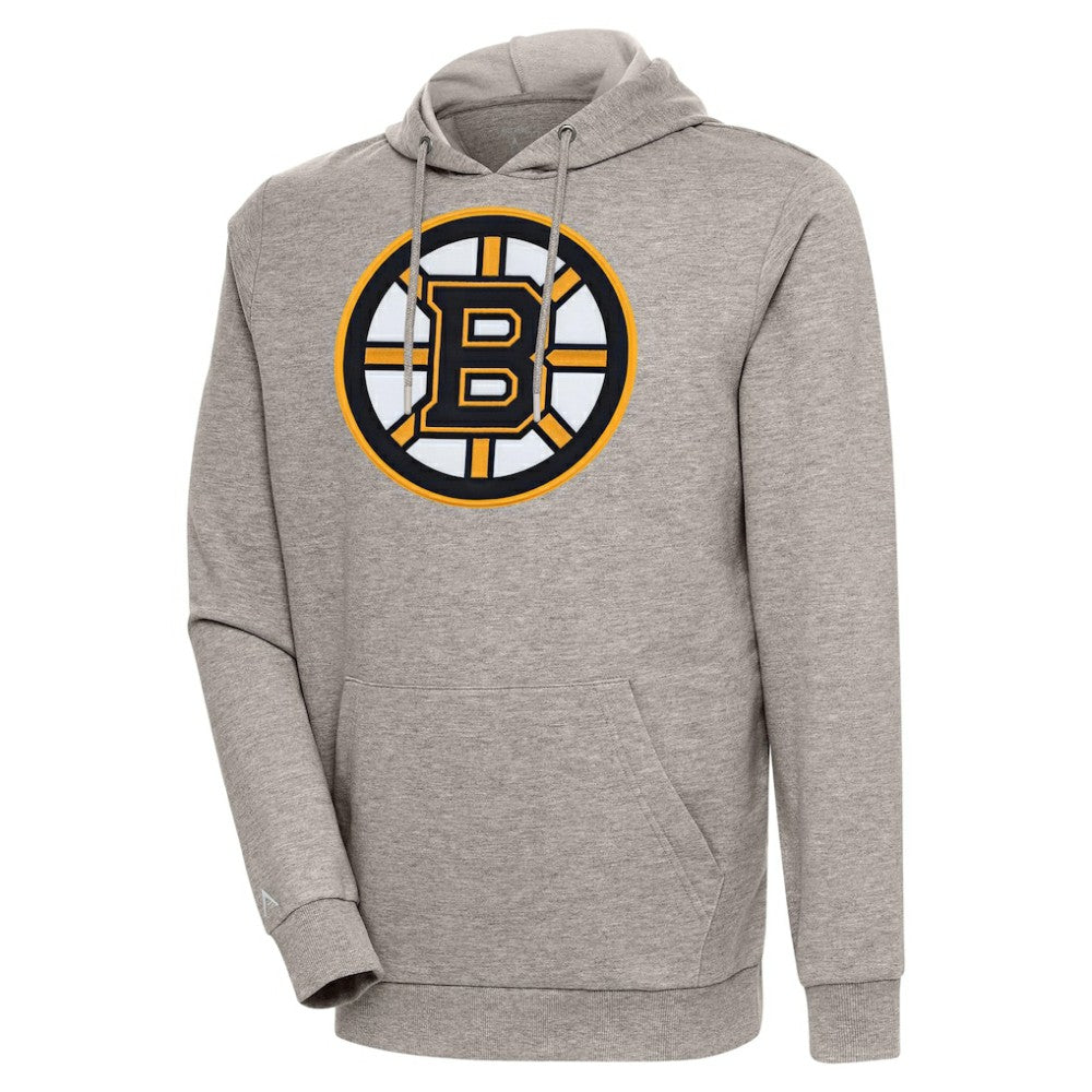 NHL Boston Bruins Antigua Logo Action Chenille Pullover Hoodie