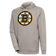 NHL Boston Bruins Antigua Logo Action Chenille Pullover Hoodie