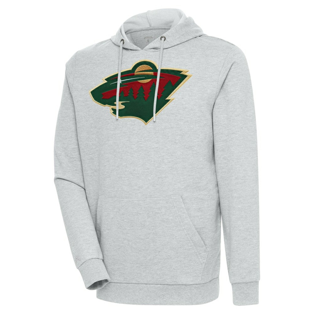 NHL Minnesota Wild Antigua Logo Action Chenille Pullover Hoodie