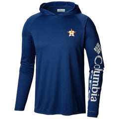 Navy Houston Astros Columbia Terminal Tackle Long Sleeve Hoodie T-Shirt
