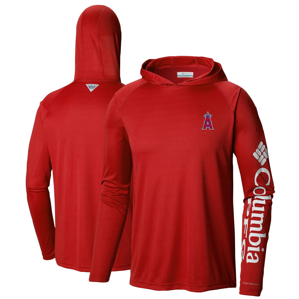 Red Los Angeles Angels Columbia Terminal Tackle Long Sleeve Hoodie T-Shirt