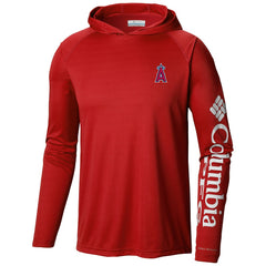Red Los Angeles Angels Columbia Terminal Tackle Long Sleeve Hoodie T-Shirt