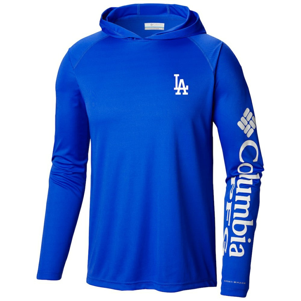 Royal Los Angeles Dodgers Columbia Terminal Tackle Long Sleeve Hoodie T-Shirt