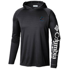Black Miami Marlins Columbia Terminal Tackle Long Sleeve Hoodie T-Shirt