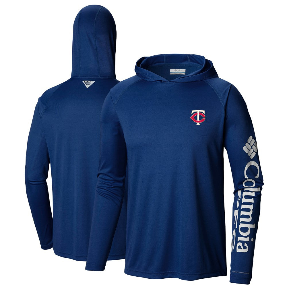 Navy Minnesota Twins Columbia Terminal Tackle Long Sleeve Hoodie T-Shirt