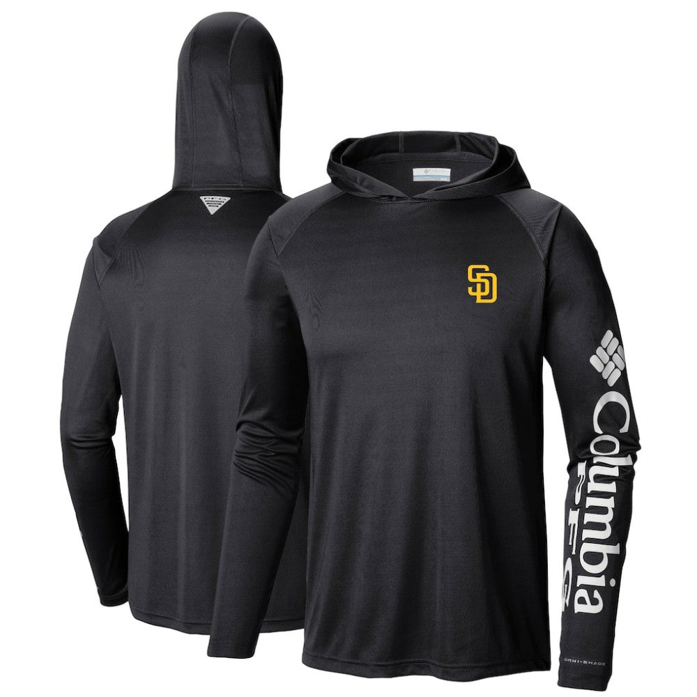Black San Diego Padres Columbia Terminal Tackle Long Sleeve Hoodie T-Shirt